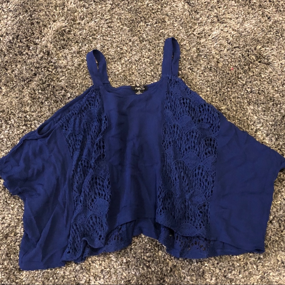 Blue crop top